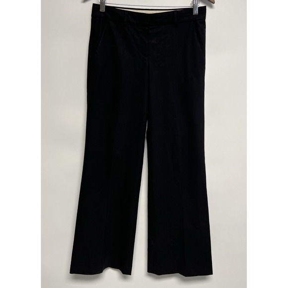 Theory Pants - Theory Emery Tailor Womens Trousers Wide Leg Pants Sz 2‎ Wool Blend Preppy
